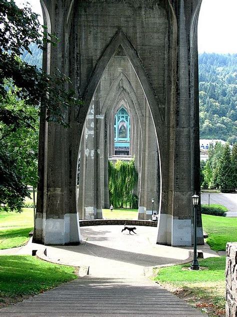 St. Johns Bridge, Portland, Oregon (Cathedral Park) | Reizen, Oregon ...