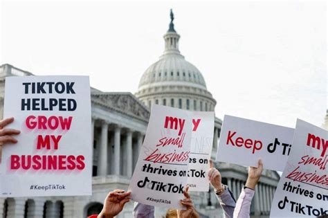 Tiktok Users Protest Against Proposals For Us Ban At Congress The Straits Times