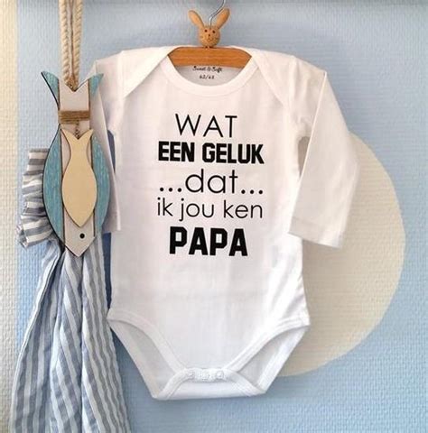 Baby Rompertje Met Tekst Wat Een Geluk Dat Ik Jou Ken Papa Lange