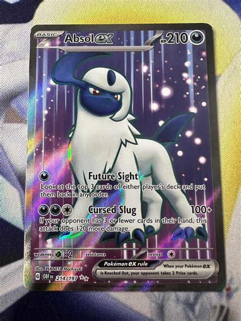 Absol Ex 214 197 Obsidian Flames Full Art Holo Pokemon TCG Card NM EBay