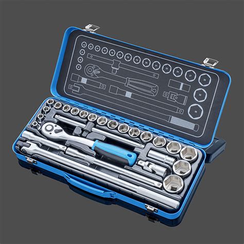 28 PCS 1/4“ Dr. CRV Socket Ratchet Tool Set-20 Year+ Hardware Tool ...