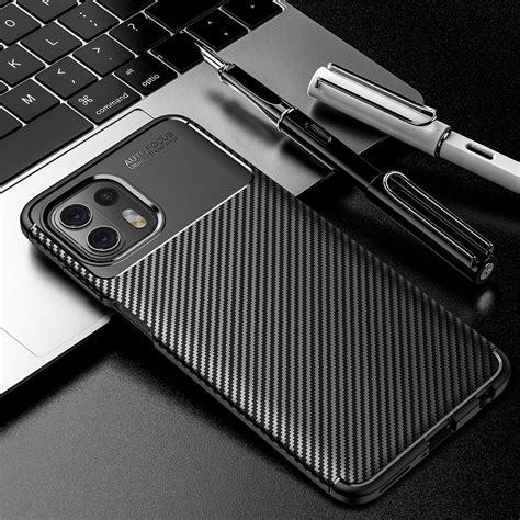 Flexi Slim Carbon Fibre Case For Motorola Edge 20 Fusion Black