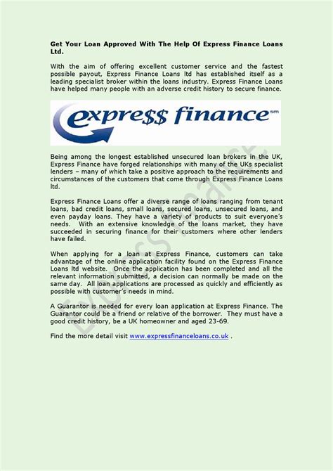express finance loans   express finance issuu