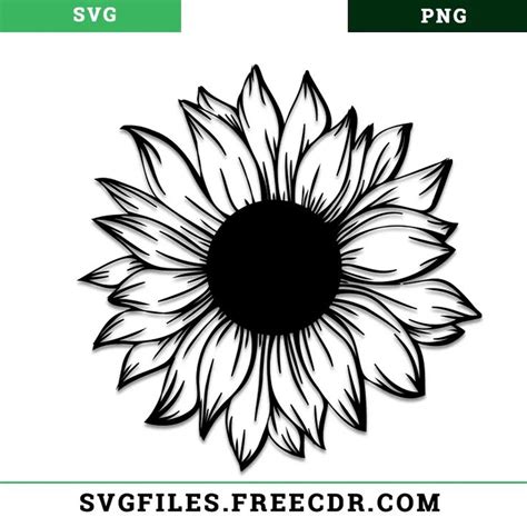 Sunflower Svg Free For Cricut Sunflower Drawing Sunflower Images