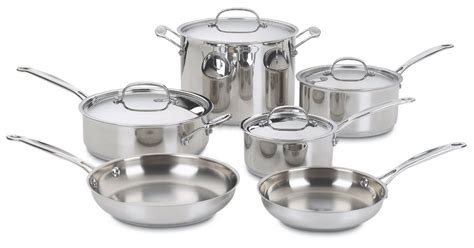 Cuisinart 77-10 Chef's Classic Stainless 10-Piece Cookware Set