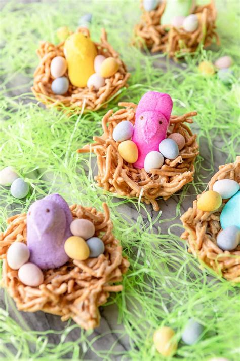 Easy Edible Bird's Nests with Peeps For Easter - Unsophisticook