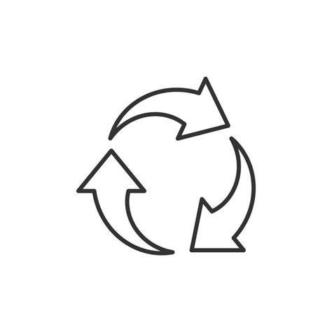 Recycle Icon In Flat Style Reuse Vector Illustration On White Isolated