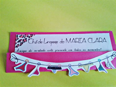 Convite chá de lingerie Criart cnt Elo