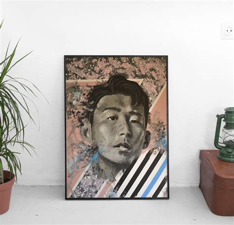 Heung Min Son Original Painting Heung Min Son Portrait Tottenham