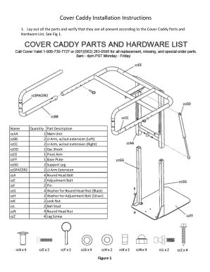 Fillable Online Cover Caddy Installation Instructions Cover Valet Fax