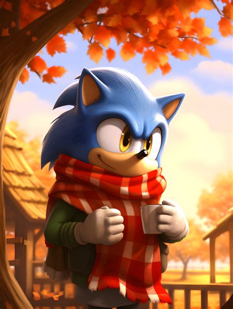 Sonic the Hedgehog Fall Scene Fan Art Fall Decor, Retro Gaming, Giclee ...