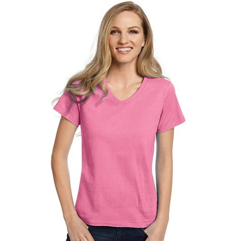 Hanes Hanes Relaxed Fit Womens Comfortsoft® V Neck T Shirt 5780