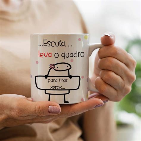 Caneca Flork professora é para copiar Mais Brinde