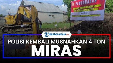 Polisi Kembali Memusnahkan 4 Ton Miras Gorontalo Rata Rata Cap Tikus