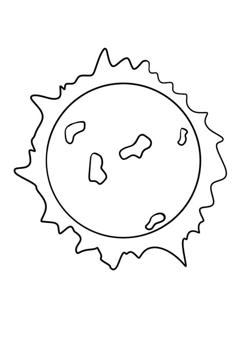 Sol Basico Para Colorear Imprimir E Dibujar Coloringonly Com