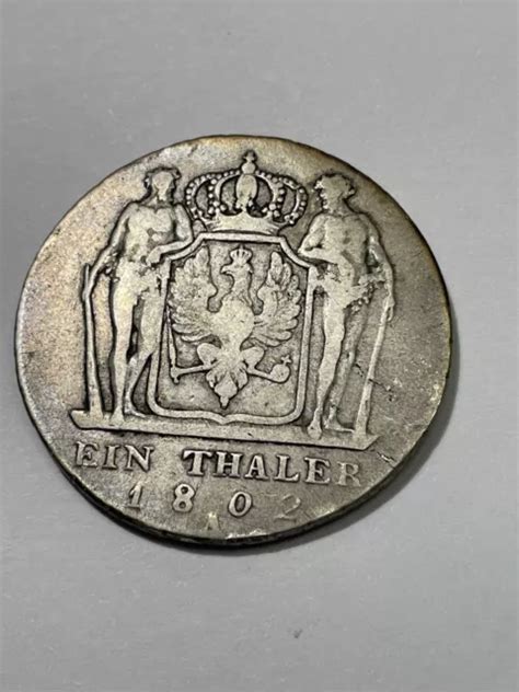 A German States Prussia Thaler Frederick William Iii Silver Coin