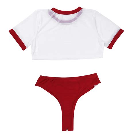 Maillot de bain Body transparent pour femme ensemble de Lingerie deux pièces à manches courtes