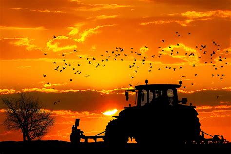 Tractor, Sunset Free Stock Photo - Public Domain Pictures