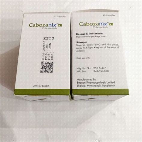 Allopathic Cabozanix 20mg 90s Cabozantinib At Rs 4637 Bottle In