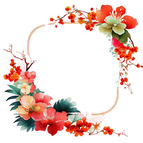 Watercolor Flower Frame Png Infoupdate Org