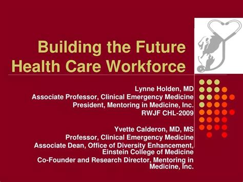 Ppt Building The Future Health Care Workforce Powerpoint Presentation