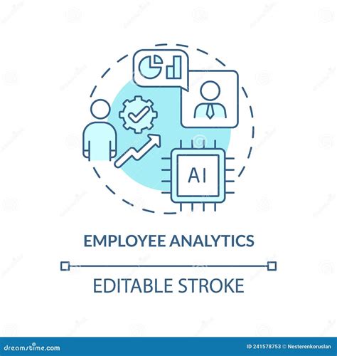 Icono De Concepto Turquesa De Análisis De Empleados Ilustración del