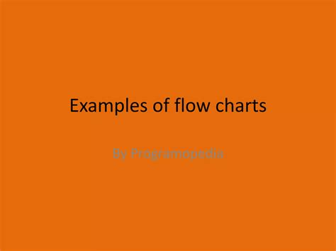 Examples of flow charts | PPT | Free Download