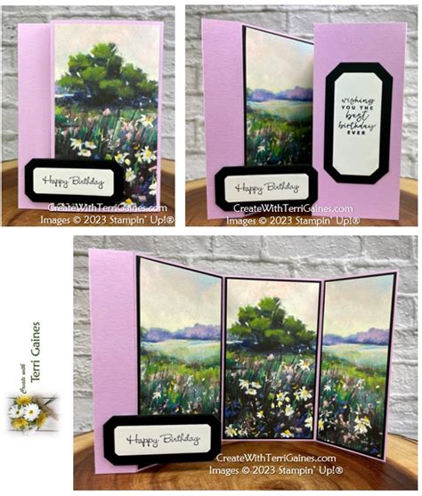 Meandering Meadows Designer Series Paper Fun Fold Card FREE PDF