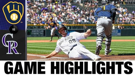 Brewers Vs Rockies Game Highlights 9 5 22 MLB Highlights YouTube