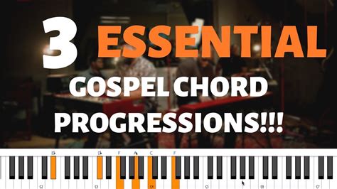 3 BASIC GOSPEL CHORD PROGRESSIONS | Beginners Piano Tutorial Chords ...