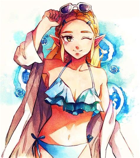 Princesse Zelda Bikini The Legend Of Zelda Legend Of Zelda Breath