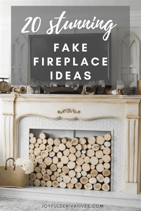 20 Easy DIY Faux Fireplace Ideas to Build | Faux fireplace diy, Faux fireplace mantels, Faux ...