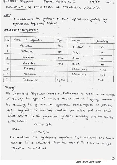 Solution Regulation Of Synchronous Generator Studypool