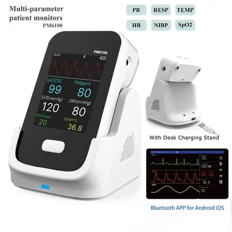 Monitor Paciente Port Til Do Multi Par Metro 6 Em 1 ECG HR NIBP SpO2 P