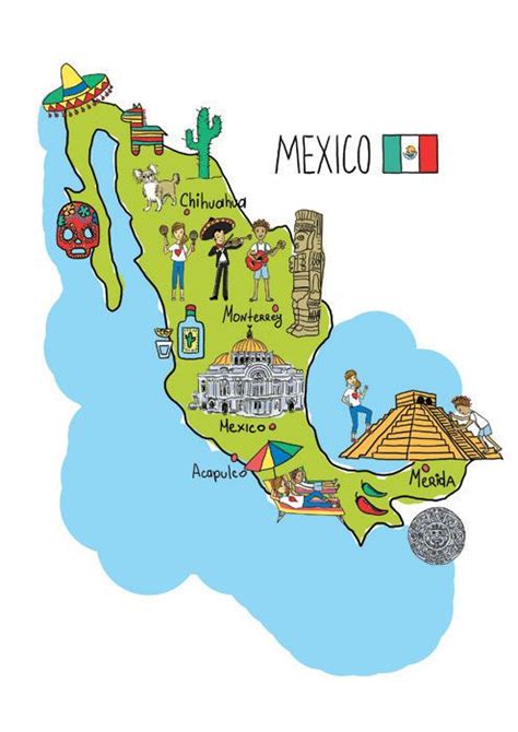 Xenia Sova Map Of Mexico Mapa De Mexico Simbolos Patrios De Mexico