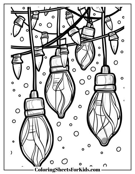 Toddler Coloring Sheets Christmas Lights 1,000 Christmas Coloring