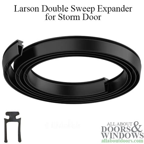 Larson Double Sweep Expander For Storm Door Black Draft Stopper Storm Door Accessories