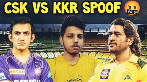 Csk Vs Kkr Ipl Spoof Youtube