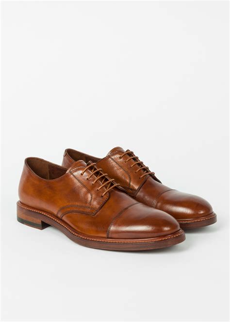 Mens Tan Leather Rosen Derby Shoes Paul Smith Us