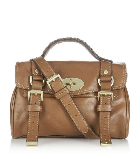 Mulberry Mini Alexa Crossbody Bag In Brown Oak Lyst