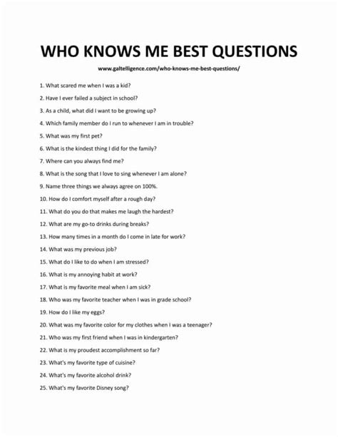 31 Who Knows Me Best Questions Easily Know People Who Value You