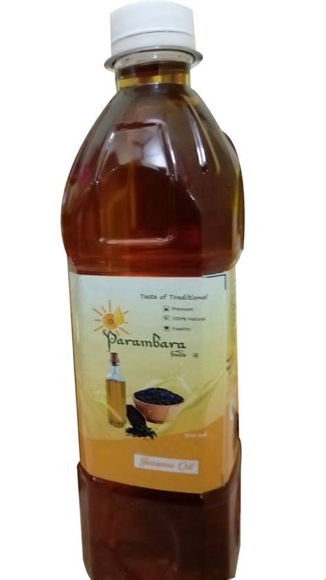 Parampara Lowers Cholesterol Wooden Cold Pressed Sesame Oil Packaging