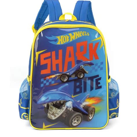 Mochila Bolsa Escolar Infantil Hot Wheels Amarela Luxcel Shopee Brasil