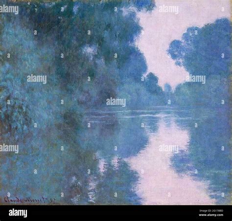 Claude Monet Morning Seine Near Giverny 02 1897 Stock Photo Alamy