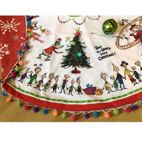 Grinch Christmas Tree Skirt Dr.seuss Christmas Grinch Decor - Etsy