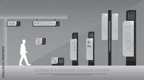 Exterior And Interior Signage Direction Pole Wall Mount And Traffic