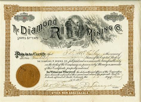 Cripple Creek Mining Stock Certificates Cripple Creek Colorado Gold