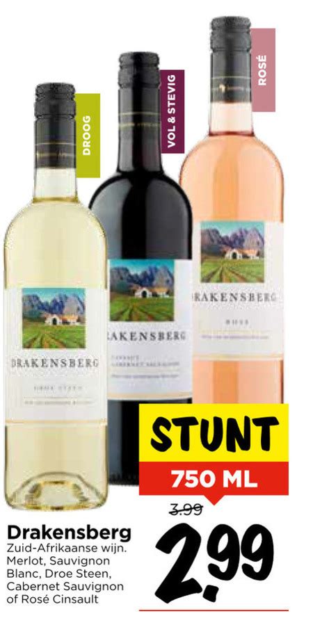 Drakensberg Rose Witte Wijn Folder Aanbieding Bij Vomar Details