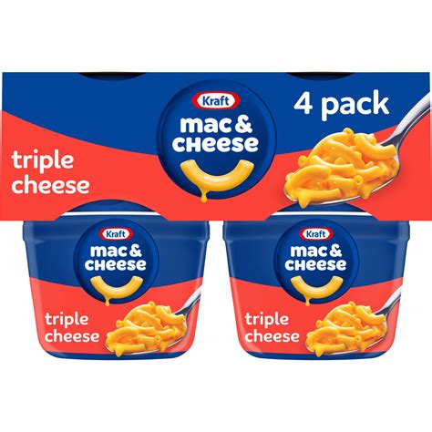 Kraft Triple Cheese Mac N Cheese Macaroni And Cheese Cups Easy