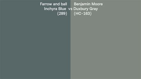 Farrow And Ball Inchyra Blue 289 Vs Benjamin Moore Duxbury Gray HC